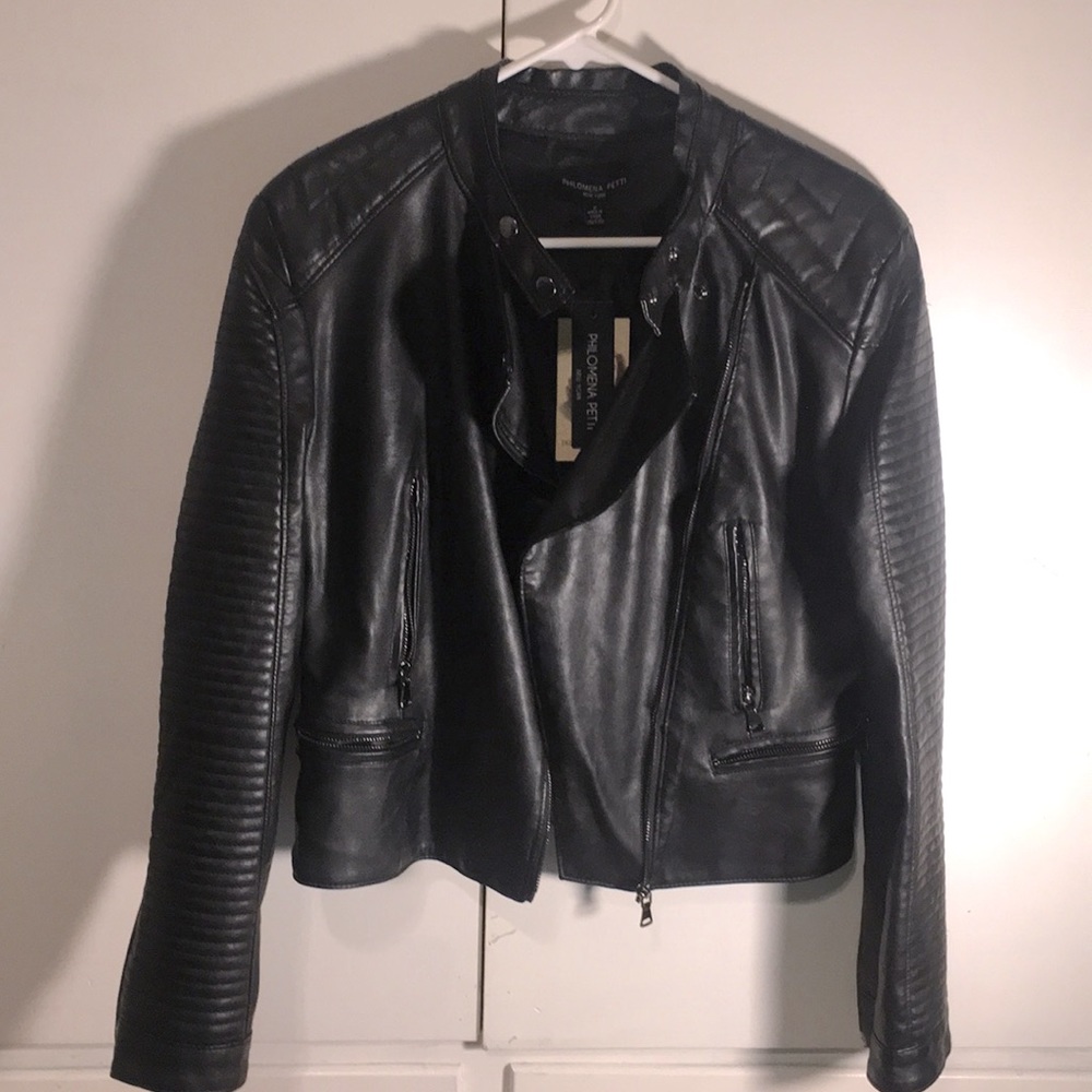 Philomena Petti Leather Faux Jacket